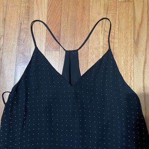 Alice and Olivia silk slip dress in black with studs size L